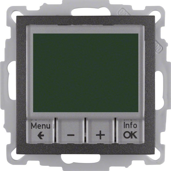 Терморегулятор для тёплого пола программируемый Berker S.1;B.3;B.7, антрацит матовый