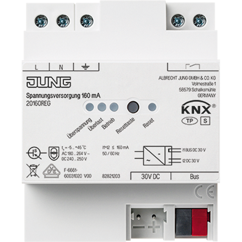 

KNX блок питания, 160mA 20160REG Jung