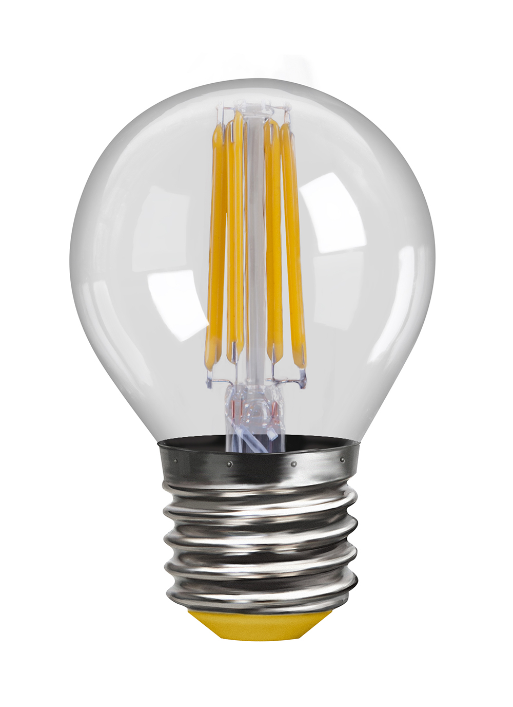 Voltega CRYSTAL Лампа светодиодная шар прозр. 4W Е27 2800К 46х72mm филаменты
