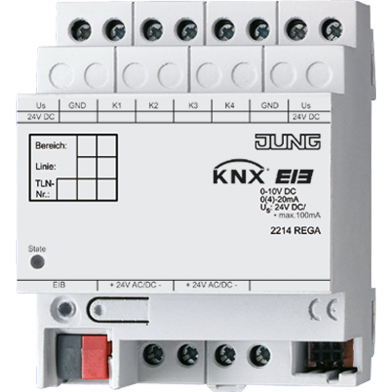 

KNX/EIB-интерфейс аналоговый, 4 входа 2214REGA Jung