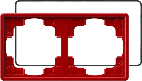 

Gira s-color красн. Рамка двойная с уплотнительной вставкой, Красный