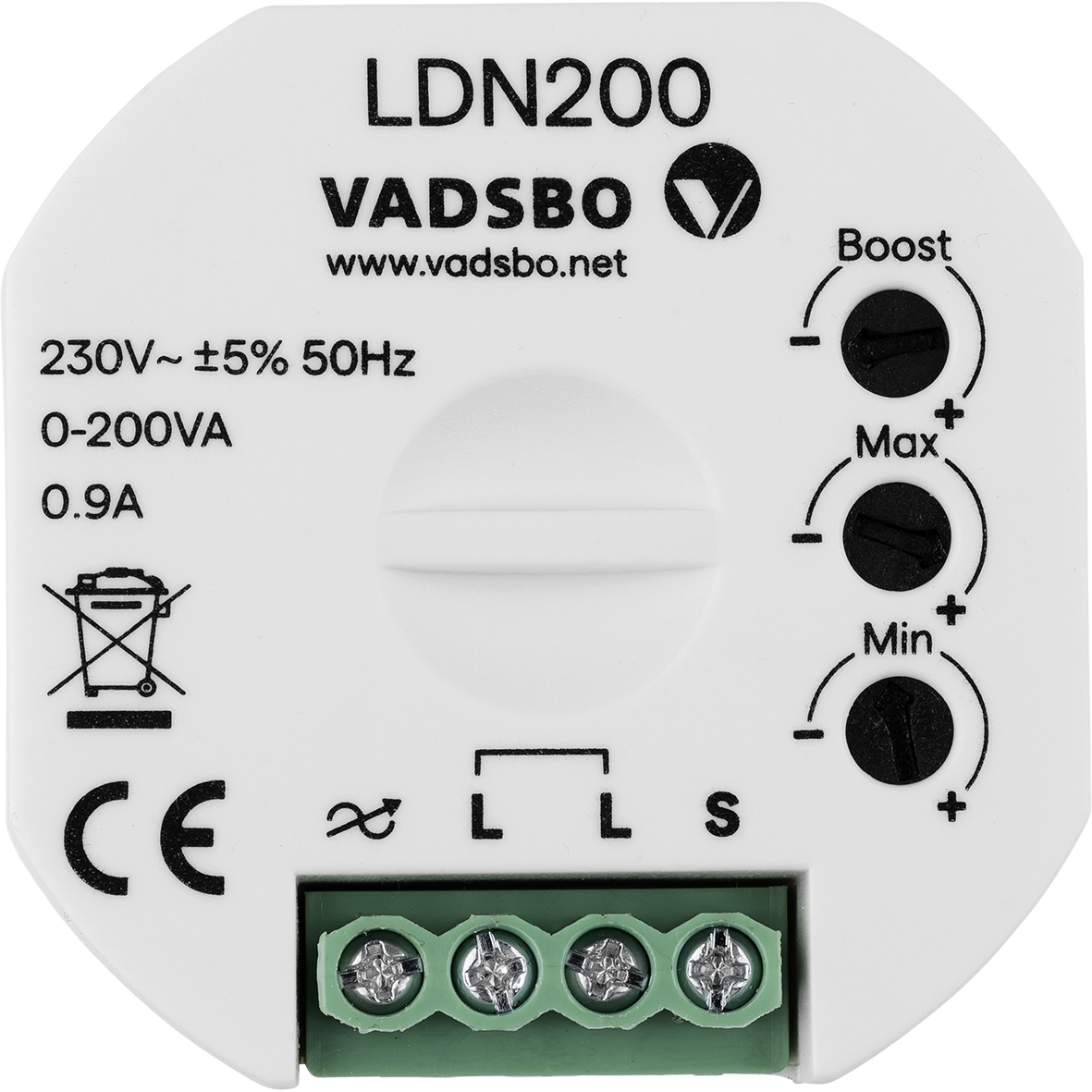 

Vadsbo LED-диммер, 1 канал х 200 Вт, без нейтрали