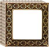 

FEDE Рамка на 1 пост. (суппорт и кабельный ввод), цвет bright patina, Surface