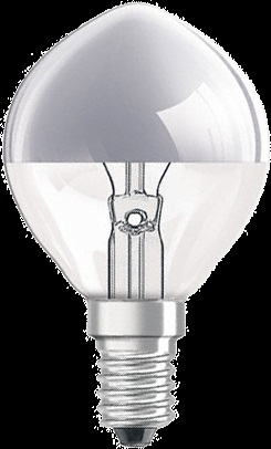 DECOR P SILVER 40W 230V E14 - лампа накаливания шарик серебряный купол Osram 279₽