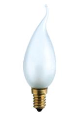 DECOR С35 FLAME FR 25W E14  (230V) PHOTON_LIGHTING  -  лампа свеча на ветру матовая