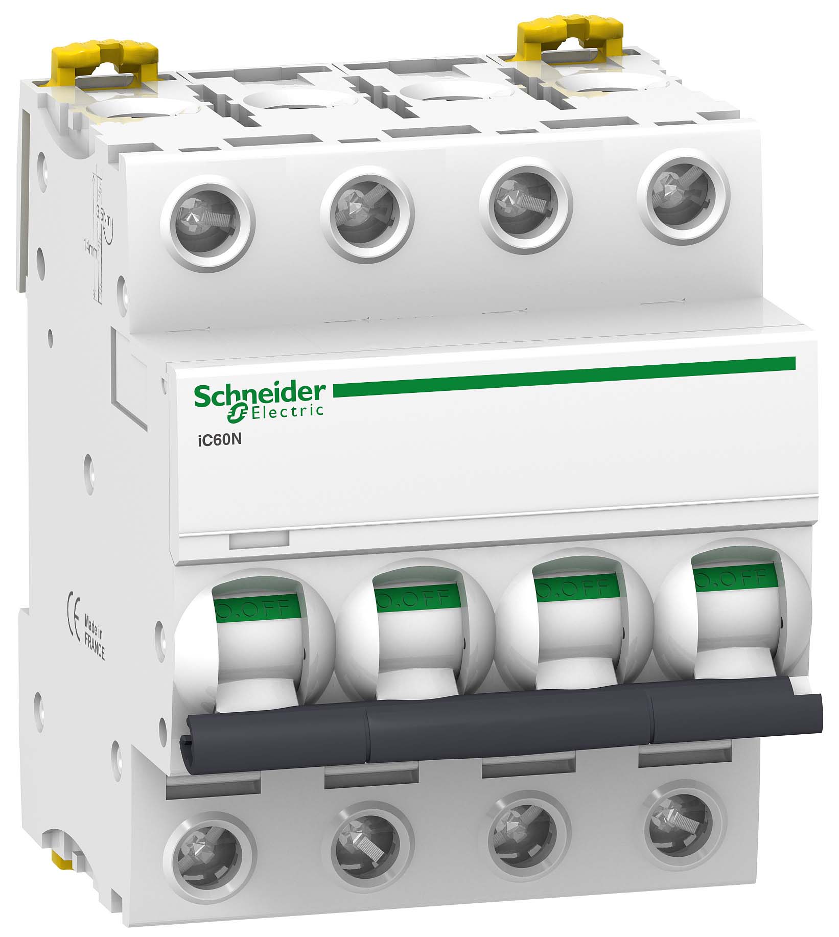 Автоматический выключатель Schneider Electric Acti9 iC60N 4 полюса 10A тип C 6kA