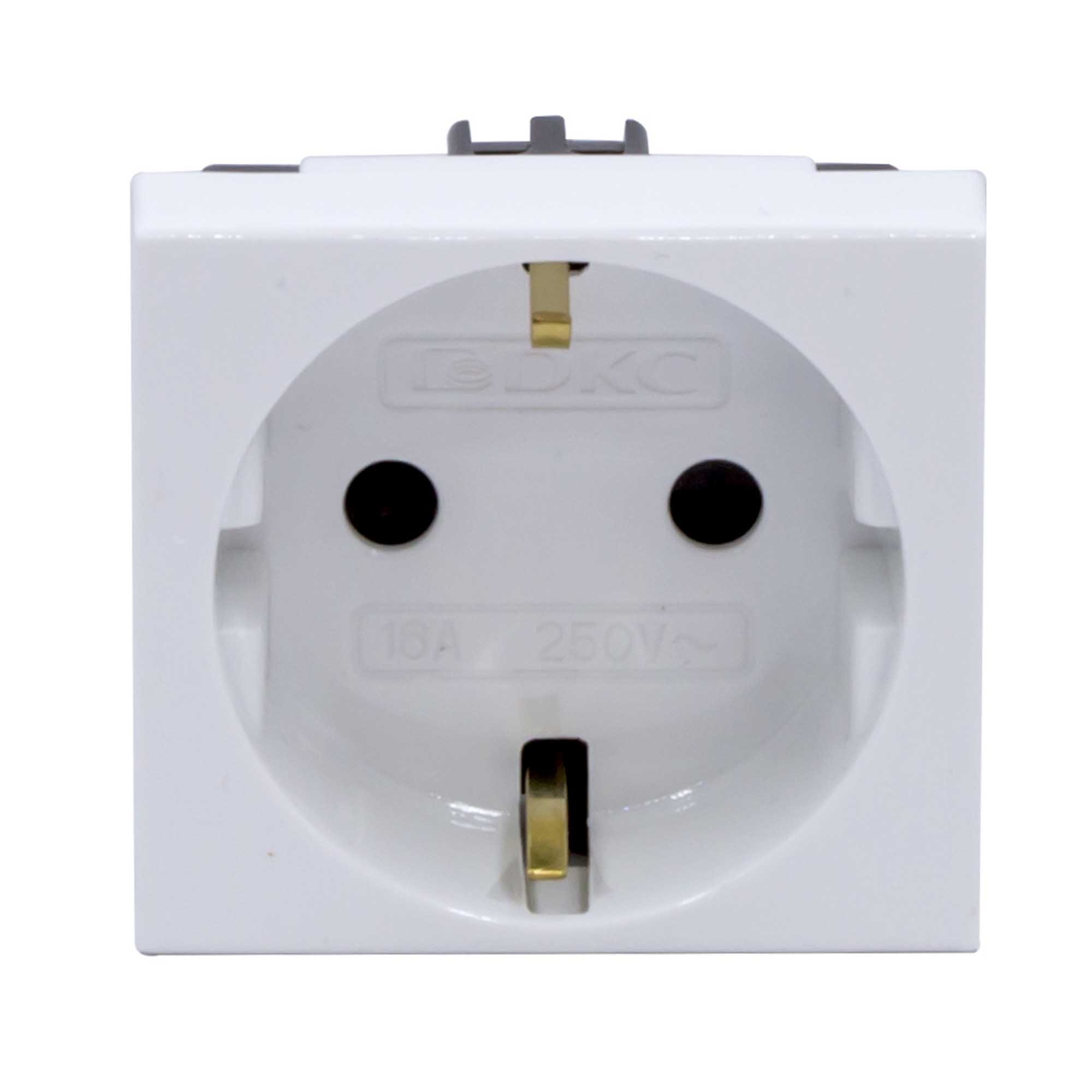 DKC Розетка силовая 2РЕ со шторками Viva 2 мод цвет белый 848₽