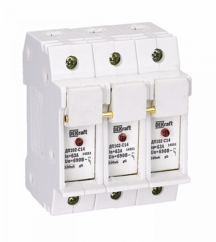 Держатель предохр C14 со светодиод индикацией 3P ДП-102 6008₽