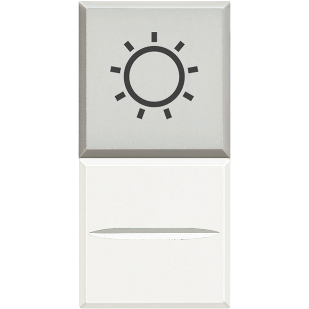 

Axolute Кнопка AXIAL с рассеивателем и символом, 1Р, голубой с символом "лампа", 24 В~, 10 А, цвет белый, Axolute