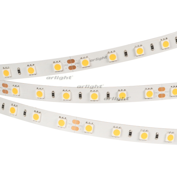 

Arlight Лента RT 2-5000 24V White6000 2x (5060, 300 LED, LUX) (ARL, 14.4 Вт/м, IP20), Ленты LUX smd 5060