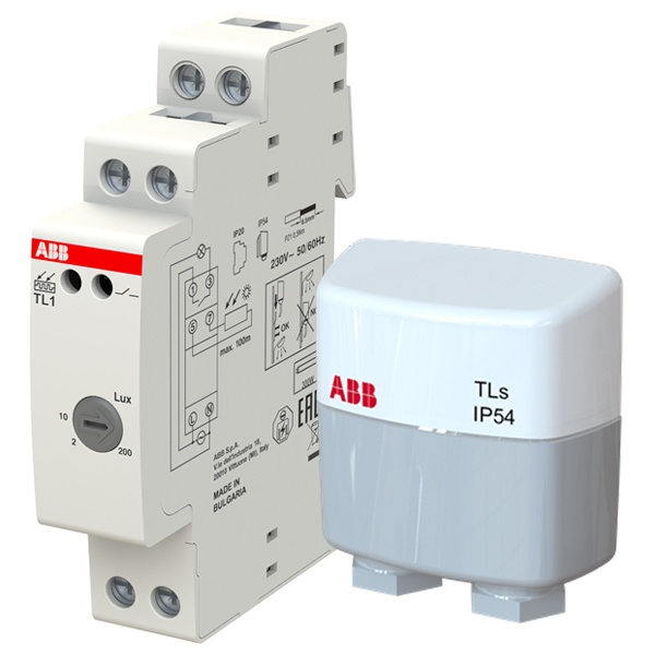 Реле освещенности ABB TL1 с датчиком 1 диапазон тип монтажа DIN-рейка 8705₽