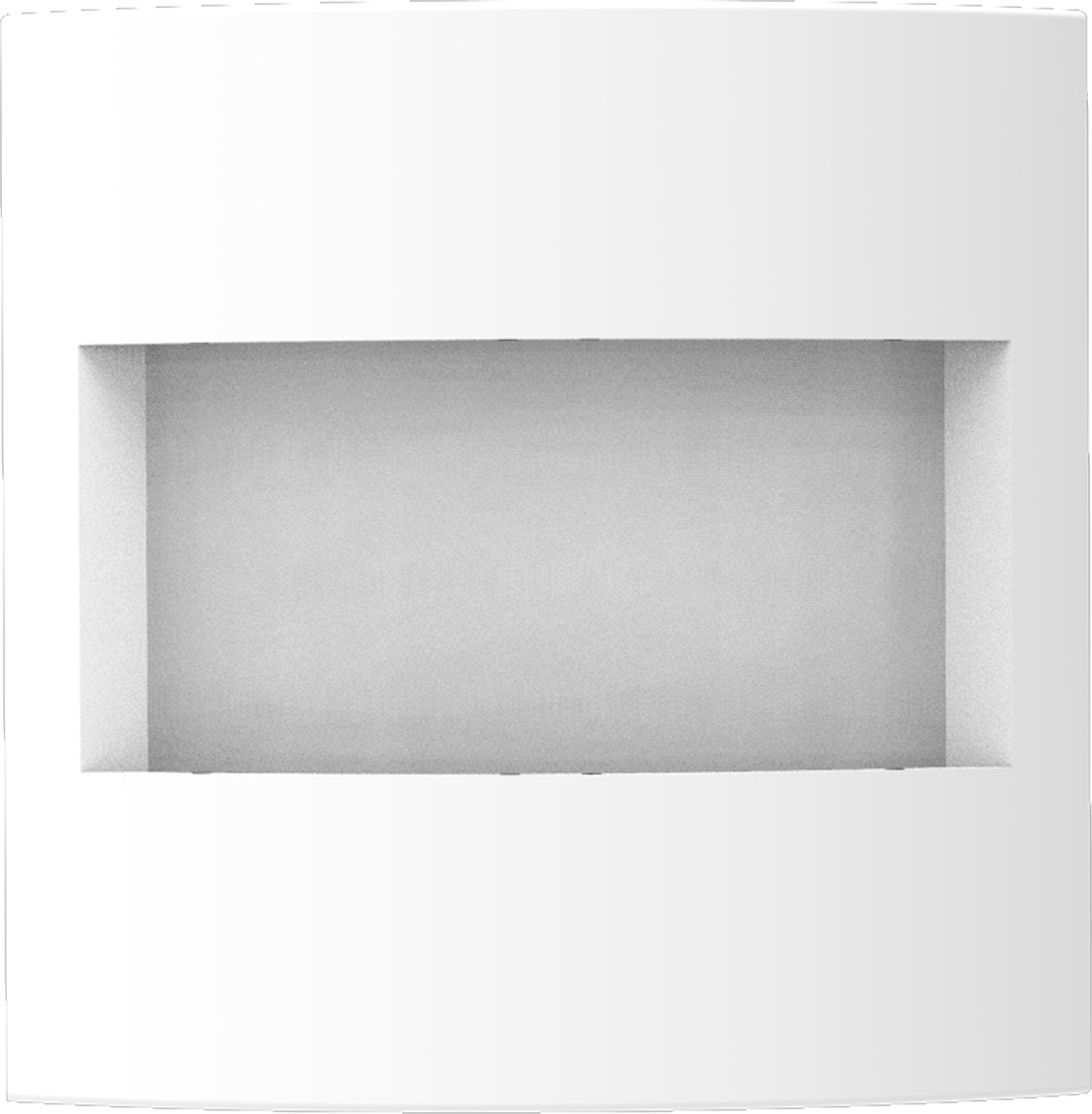 Датчик движения ИК настенный, обзор 160º, 500Вт, 12 метров, 3-х проводный, встраиваемый, IP20, накладка 55х55мм, белый, без рамки, Donel