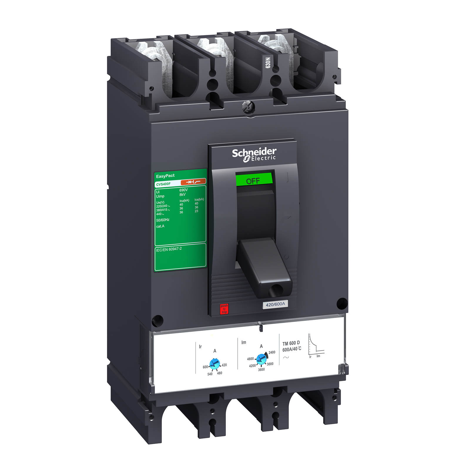 

SE EasyPact CVS 100-630 АВТ. ВЫКЛ. EasyPact CVS 630F 36kA 3P TM600D