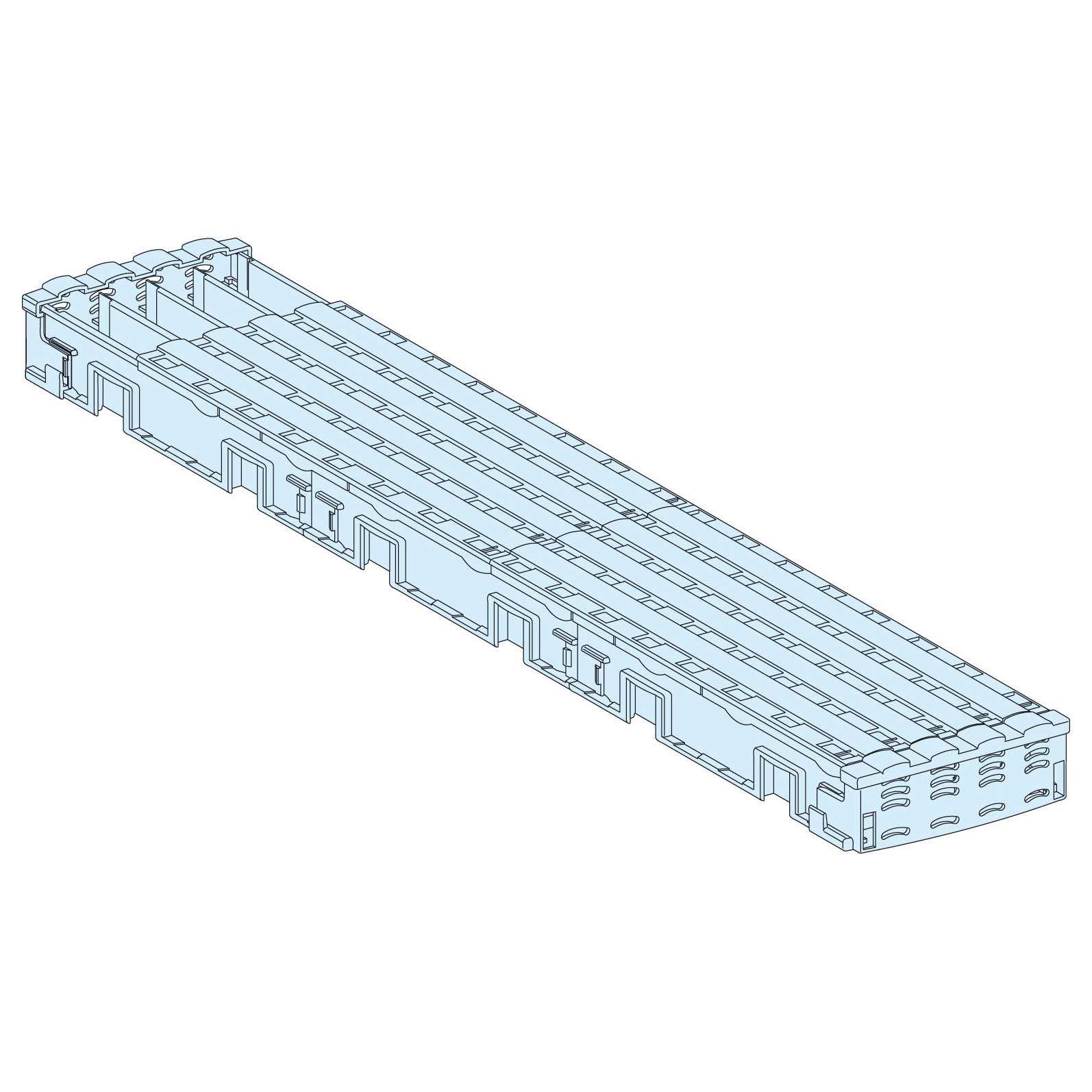 

se m9/pack силовые шины powerclip, 125 a, 4 полюса, 450 мм