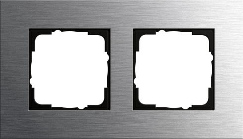 

Рамка Gira Esprit на 2 поста, универсальная, нержавеющая сталь, System 55
