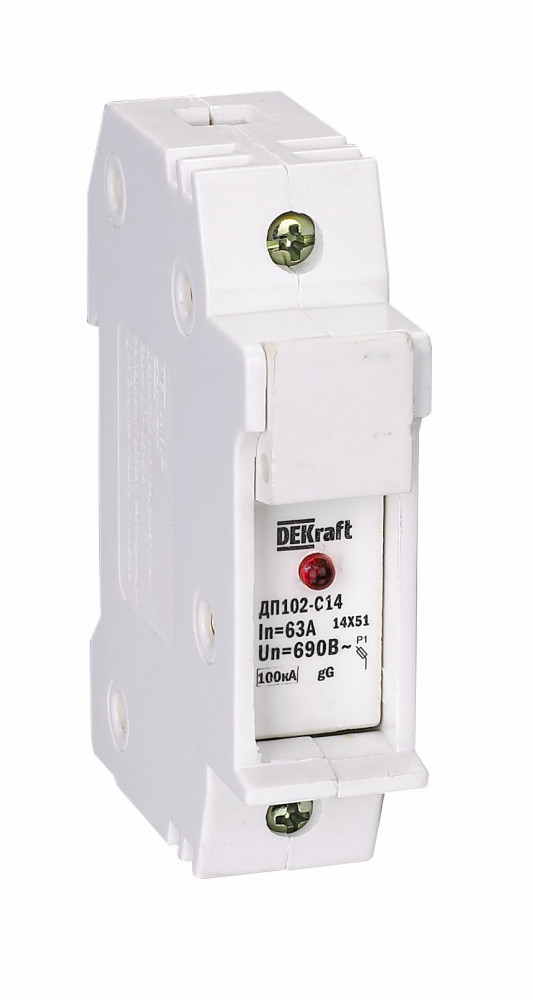 Держатель предохр C10 со светодиод индикацией 1P ДП-102 326₽