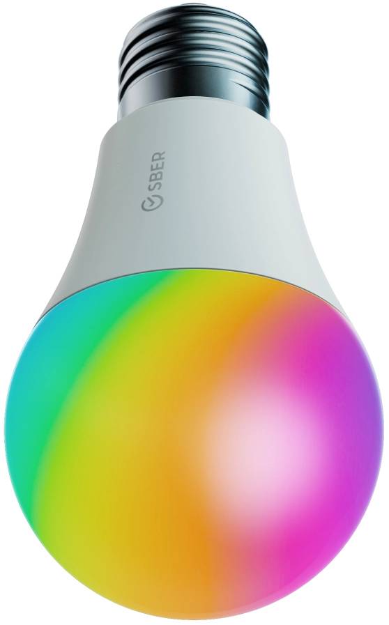 Умная светодиодная лампа SBER E27 RGB Bluetooth Wi-Fi E27 9Вт 806лм 2700-6500K 220В 50Гц 1 штука 490₽