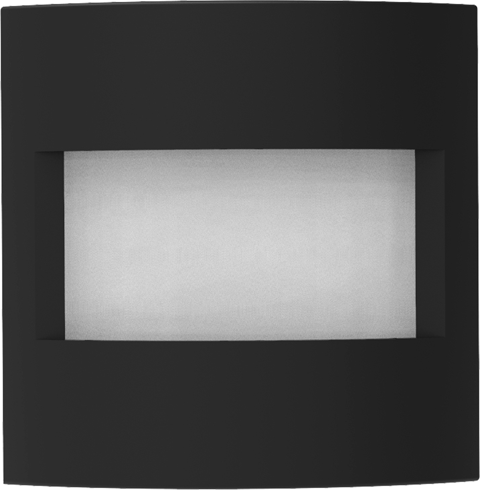 Датчик движения ИК настенный, обзор 160º, 500Вт, 12 метров, 3-х проводный, встраиваемый, IP20, накладка 55х55мм, черный, без рамки, Donel