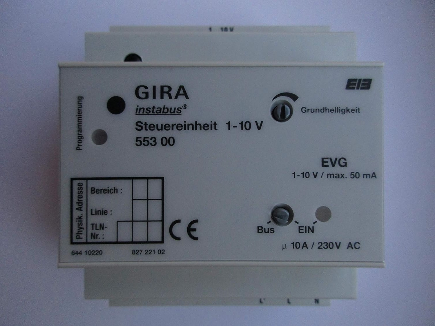 Gira instabus Управляющее устройство Instabus 1-10 В 19098₽