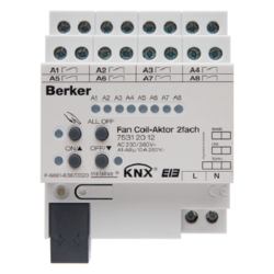 

Berker KNX - Исполнительное устройство управлением отоплением Fan coil 2-канальное, цвет: светло-серый