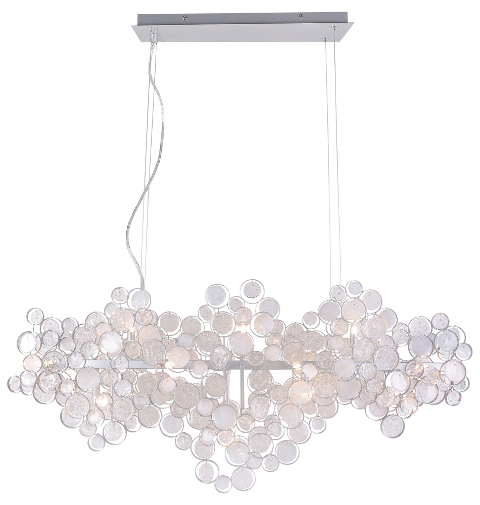 

Светильник подвесной Crystal Lux DESEO SP15 L1400 SILVER 1561/215