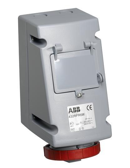 

Abb CEWE Розетка с УЗО 416RPR6W, 16A, 2P+N+E, IP67, 6ч