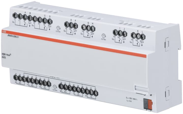 

Abb EIB JRA/S 6.230.3.1 Активатор жалюзи 6-и канальный + 12 бинарных входов, EIB